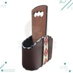 MEDIA CANASTA DE CUERO, COLOR MARRON - Imagen 4