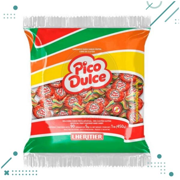 Caramelo Pico Dulce Duro 90 Unidades Bolsa X450g