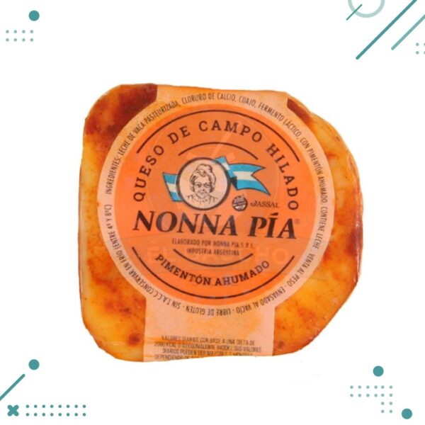 Queso de Campo Hilado NONNA PIA  Sabor Pimenton Ahumado x210gr