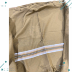 Poncho Argentino Con Hilo, Color marron diseño lineal 140x180 - Imagen 2