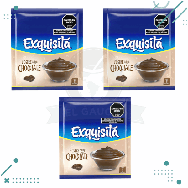 POSTRE Exquisita CHOCOLATE 60 gr (3 unidades) 180gr
