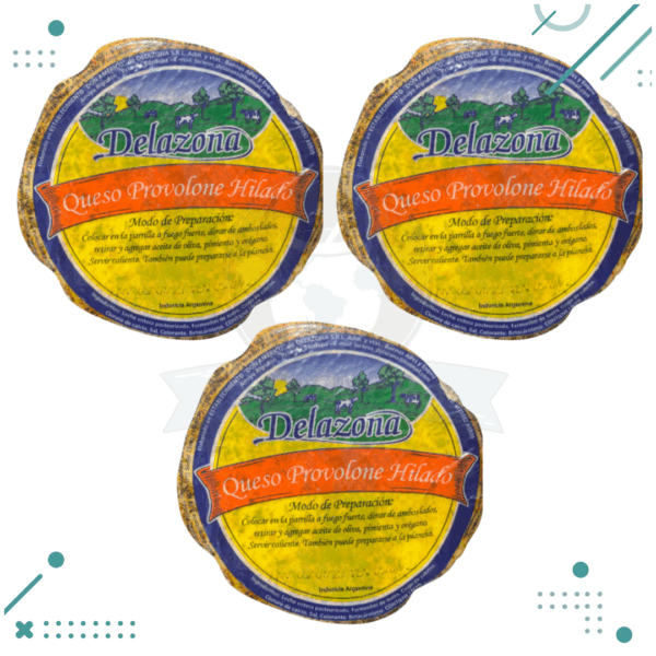 Queso PROVOLETA Parrillera DELAZONA x300gr Aprox (Pack x3) (900gr Aprox)