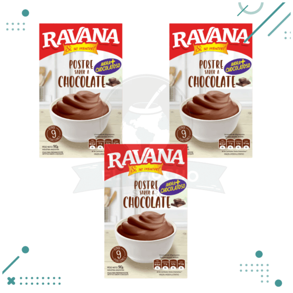 Postre CHOCOLATE Ravana (90gr) (x3unid) (270gr)