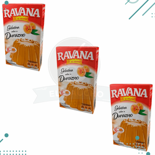 Gelatina Ravana Durazno 25gr (PACK X3UN.) 75gr