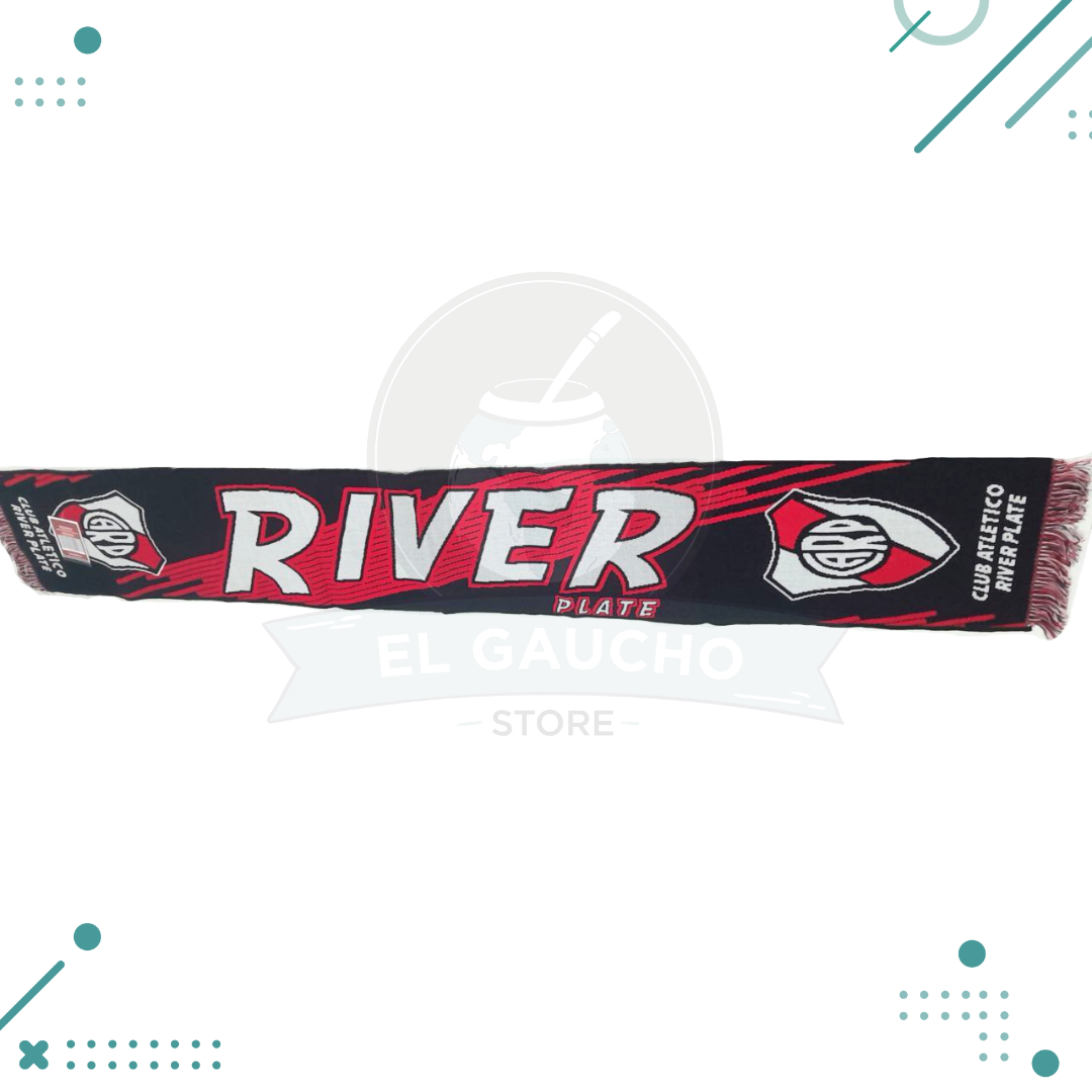 river-bufan11.png Bufanda 3 Hilos - River Plate 1.45x21cm color negro - Imagen 1