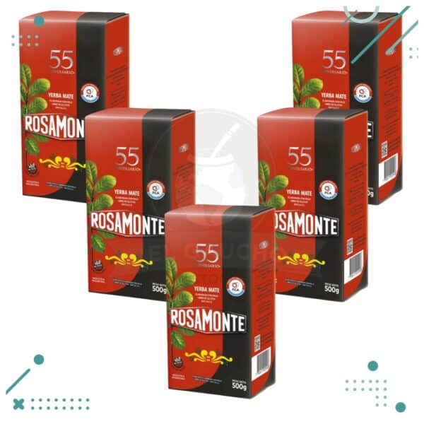 Yerba Mate Rosamonte, 55 Aniversario (500g.)(pack 5 un)(2.5kg)