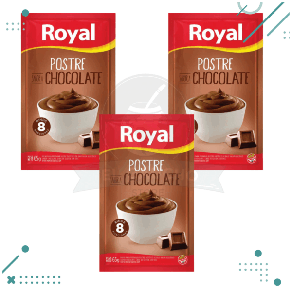 POSTRE CHOCOLATE en polvo Royal 65g (pack x 3un) (195g)