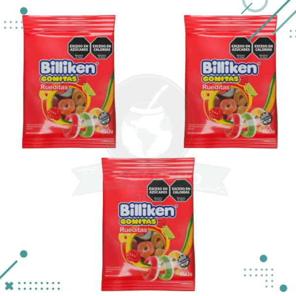 Gomitas Billiken rueditas 150g (x3un.) (450g)