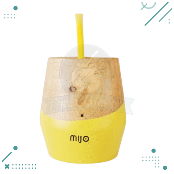 Mate Mijo de madera color AMARILLO