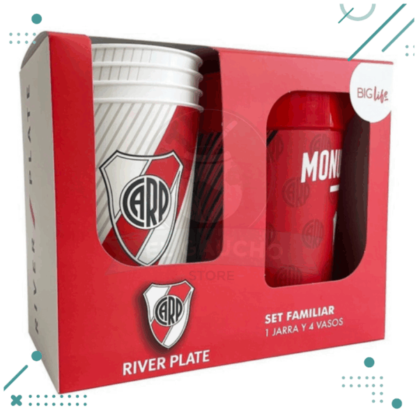 Set Familiar 1 Jarra + 4 Vasos RIVER