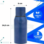Set Matero - Termo Acero 750ml + Mate + Bombilla Inal Azul - Imagen 3