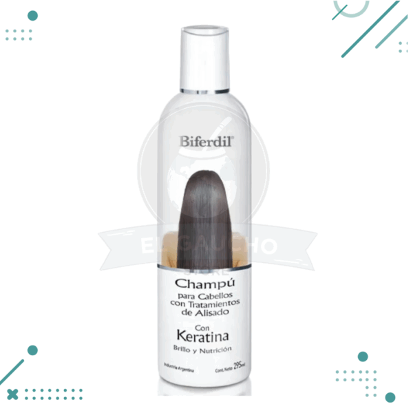 Shampoo Capilar Biferdil Para Cabellos Alisados X 295 Ml