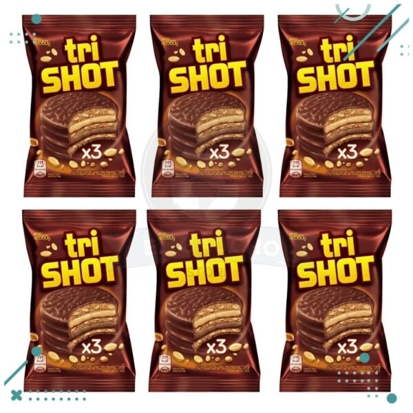 Alfajor triple SHOT Chocolate 60 Gr (pack 6 unidades)