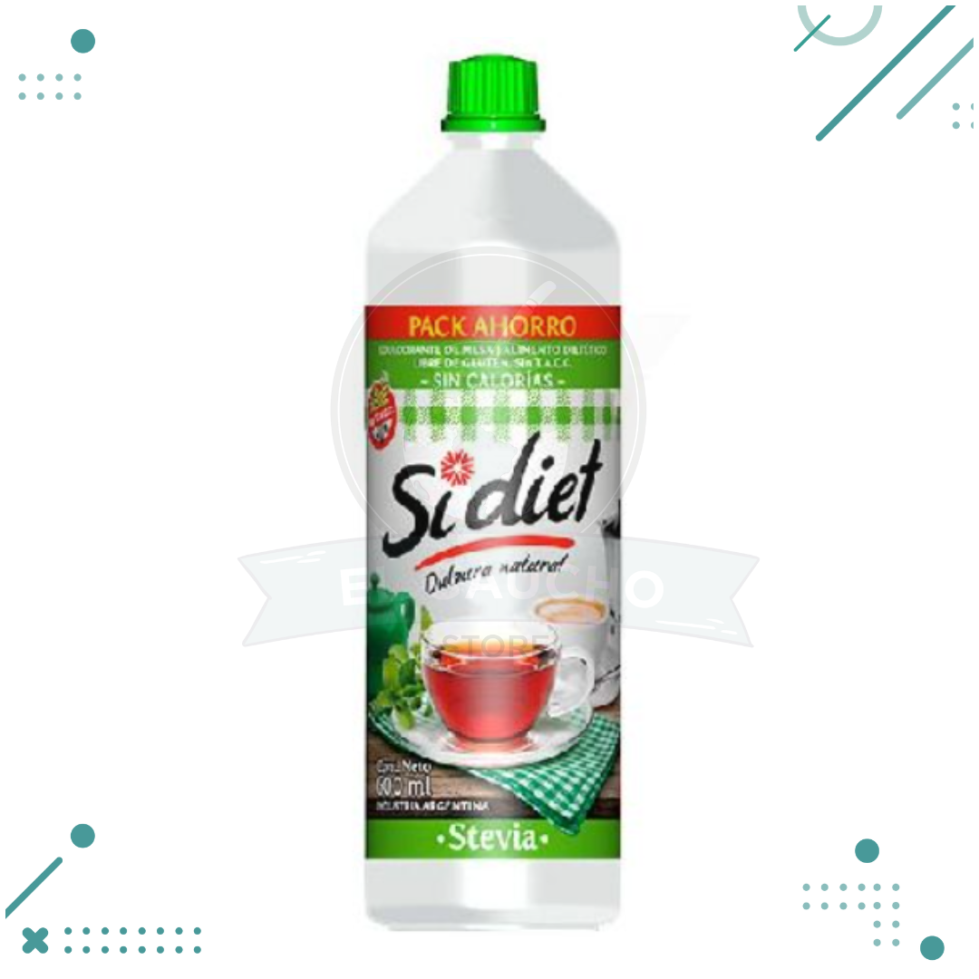 sidiet.png Edulcorante Si Diet Liquido Con STEVIA Botella 500cc - Imagen 1