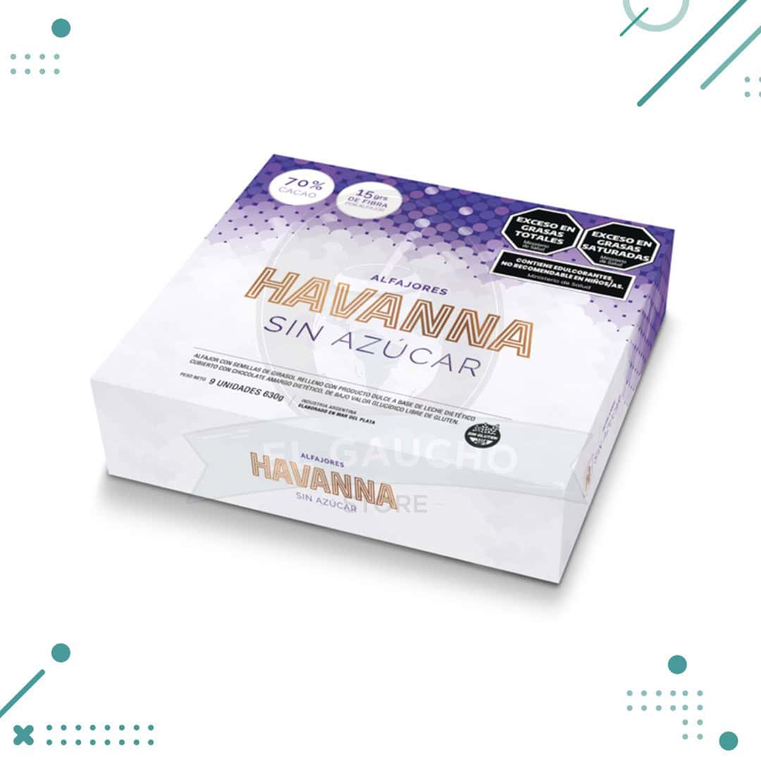 sina-zucar.png HAVANNA alfajor SIN AZUCAR caja x9un. 630gr - Imagen 1