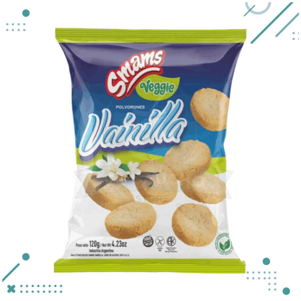 Polvorón Vainilla Smams Veggie. Libre de gluten (130gr)