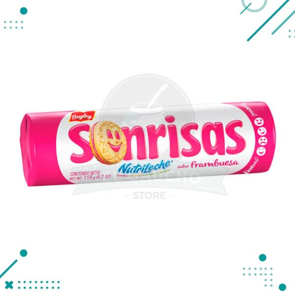 Galletitas Sonrisas, sabor Frambuesa con Vainilla (108gr.)