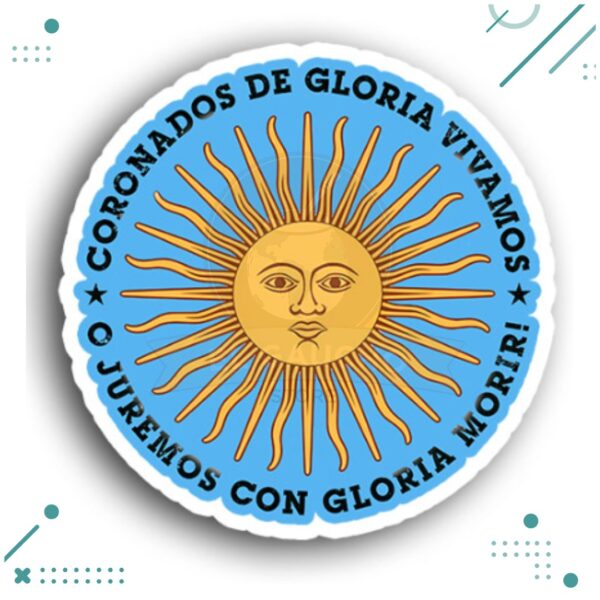 Sticker Argentina - Sol, "Coronados de Gloria"
