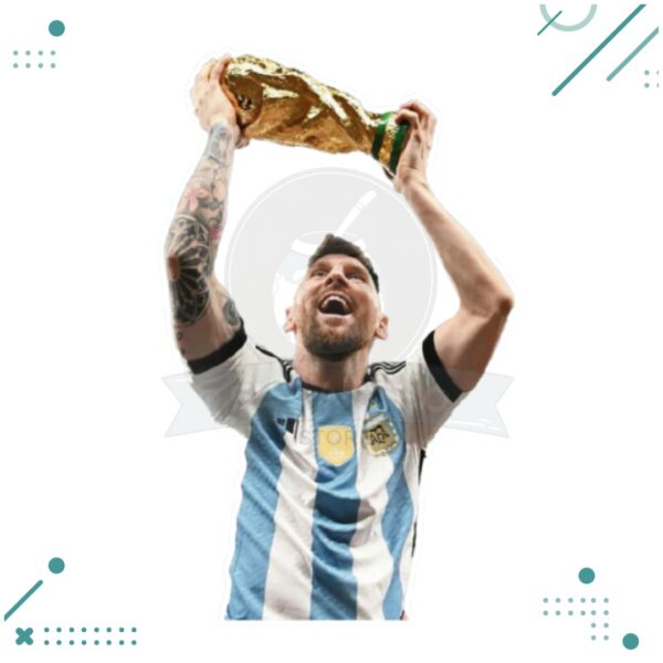 Sticker Messi – Levantando la Copa del Mundo MOD1