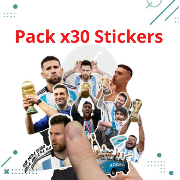 Pack Stickers Campeones x30un