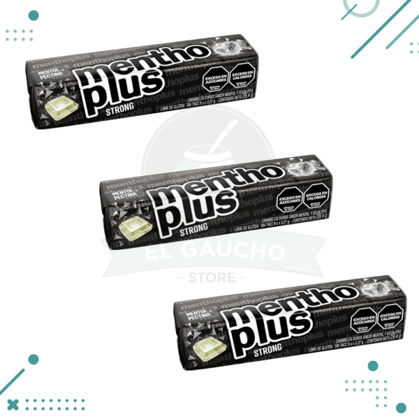 Pastilla Caramelo Menthoplus SRONG 25gr X3un (75gr)