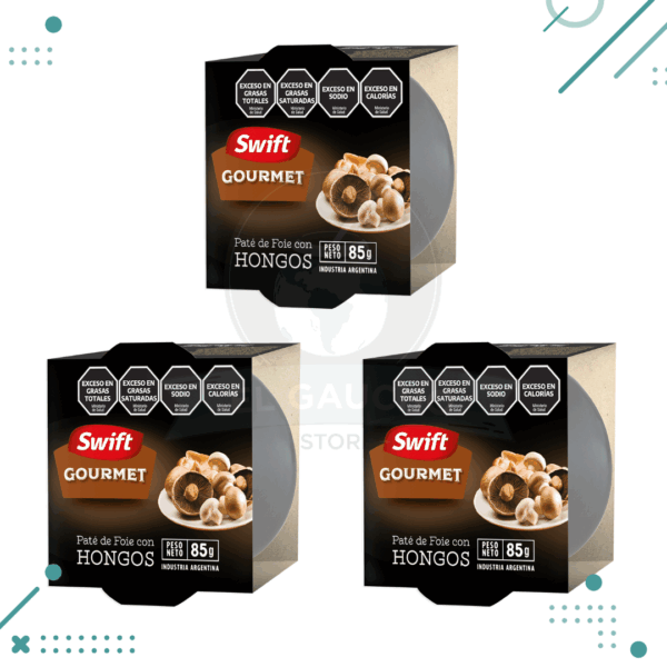 SWIFT pate de foie con hongos 85gr (pack x 3un.) 255gr