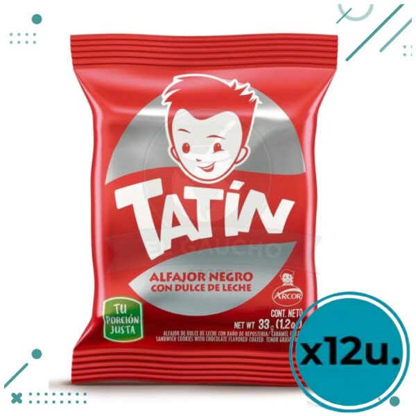 Alfajor Tatin NEGRO SIMPLE (33gr.) (Pack de 12u.) (396gr.)