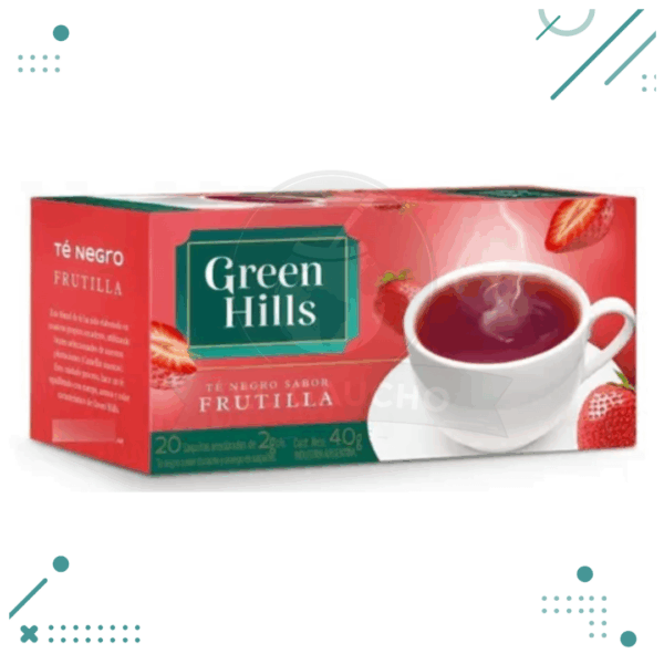 Te Negro Green Hills Frutilla 20 Saquitos (40gr)