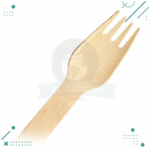 Tenedor 160x27mm de Madera Biodegradable 100 Unidades - Imagen 2
