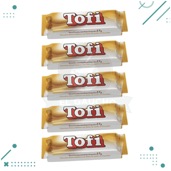 Chocolate Tofi, BLANCO, Relleno Dulce De Leche 28g X 5un Arcor (140g)