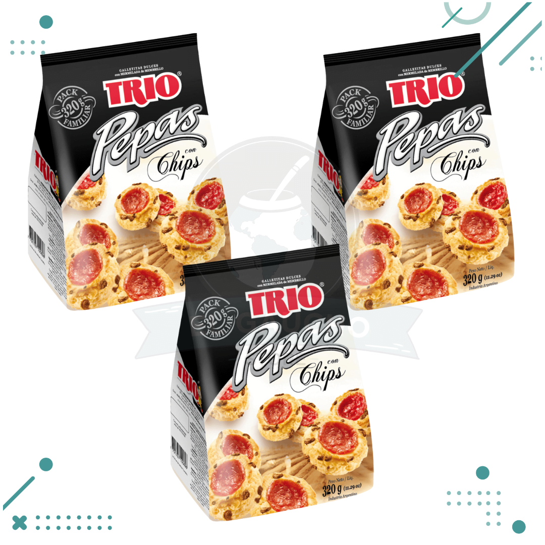 trio-4.png Pepas Con Chips de Chocolate y Membrillo TRIO 500g (x3 un) (1500gr) - Imagen 1