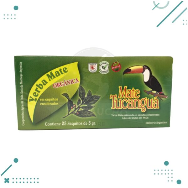 Mate Cocido Orgánico Tucangua 3gr x25 Saquitos
