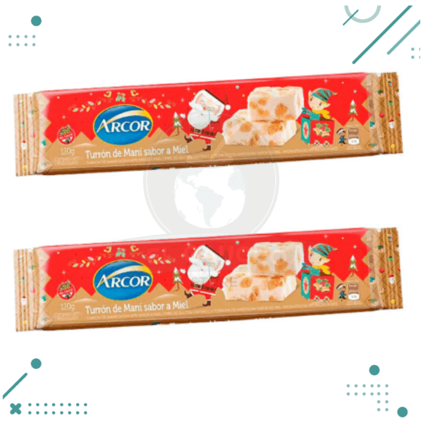Turron de Mani Sabor a Miel, Arcor (120gr) (x2un) (240gr)