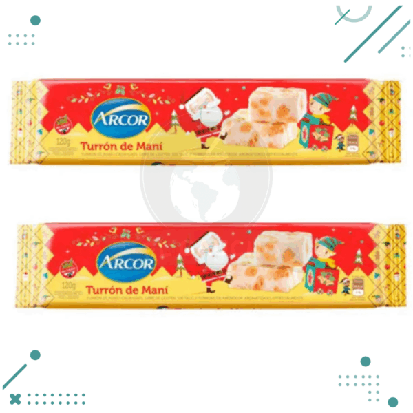 Turron De Mani Navidad, Arcor (120gr) (x2un) (240gr)