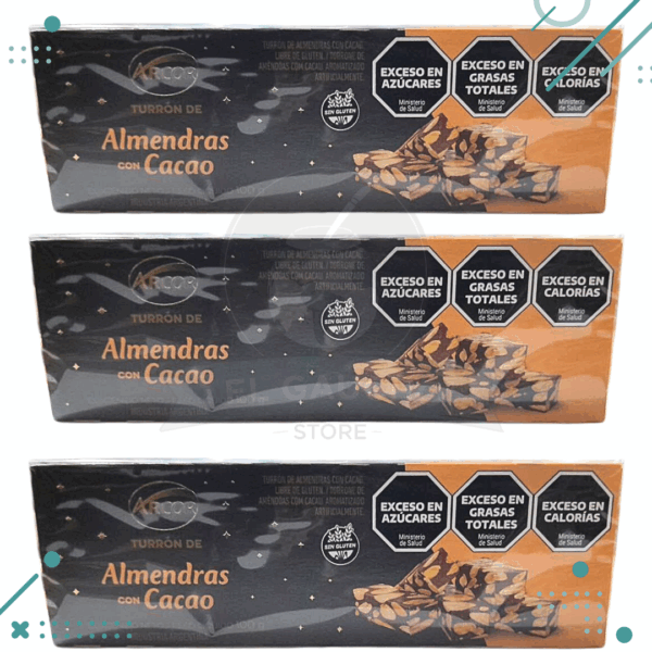 Turron de almendras con cacao Arcor (100gr) pack por 3un. (300gr)