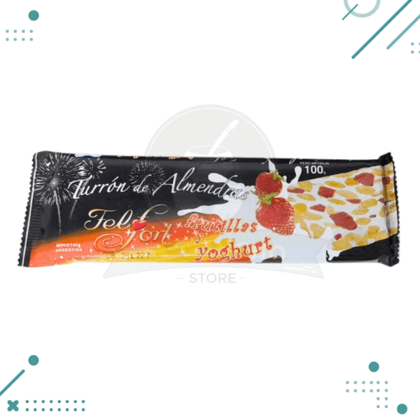 Turron de almendras FELFORT con frutillas y yoghurt 100gr