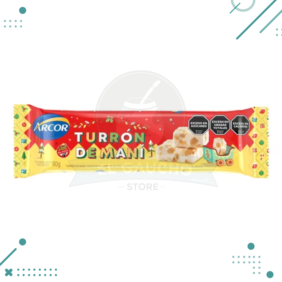 turron-mani-80.png Turron De Mani Navidad, Arcor (80gr) - Imagen 1