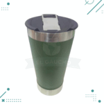 Vaso Térmico Cervecero 500ml Acero Inoxidable Con Tapa Y Destapador Color VERDE
