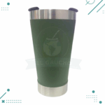 Vaso Térmico Cervecero 500ml Acero Inoxidable Con Tapa Y Destapador Color VERDE - Imagen 3