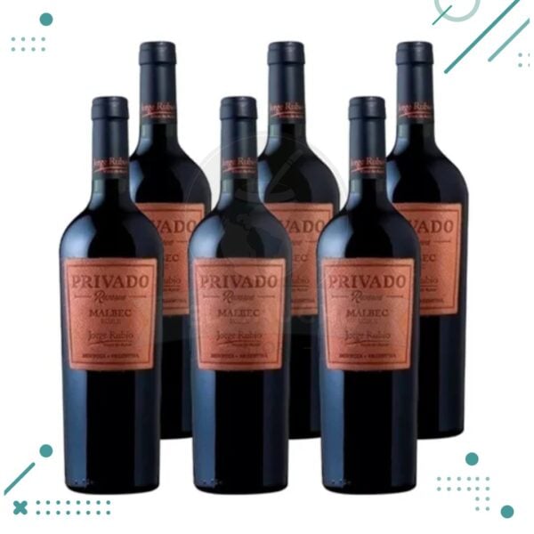Vino PRIVADO Malbec 750ml (Pack x6 botellas)