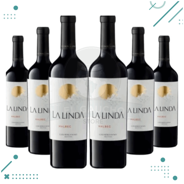 Vino Tinto Finca La Linda Malbec 750ml (Pack x6 botellas)