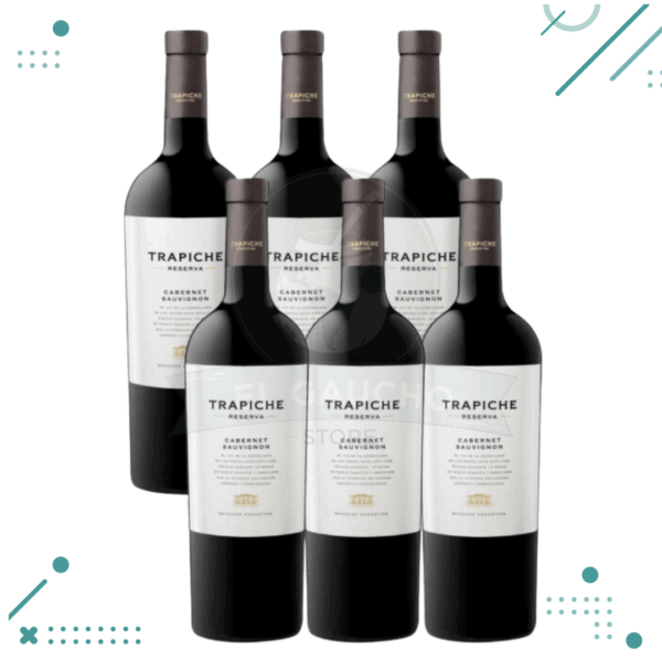 Vino TRAPICHE reserva Cabernet sauvignon 750ml (Pack x6 botellas)