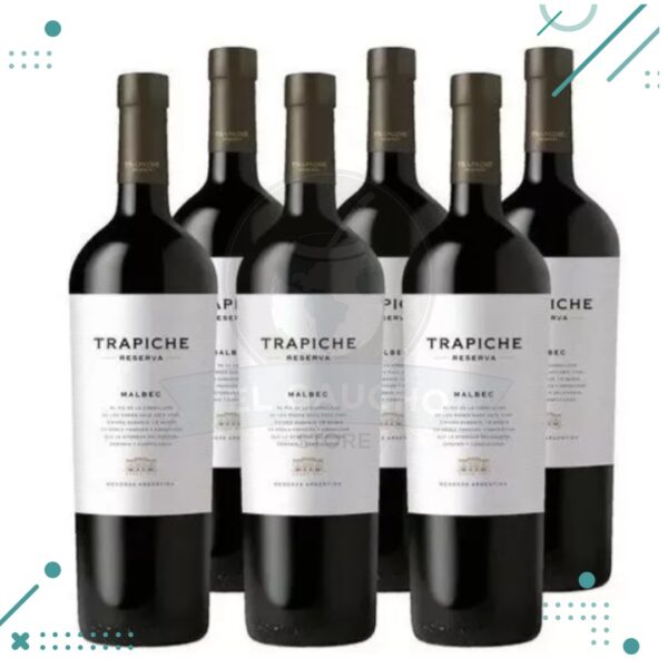 Vino TRAPICHE reserva Malbec 750ml (Pack x6 botellas)