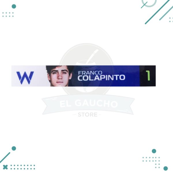 Sticker Franco Colapinto WILLIAMS RACING FORMULA 1