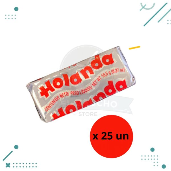 Holanda Bocadito Original de Leche Milk Chocolate Soft Bites Old Classic Candy x 10,5gr (pack x 25un).(262gr)