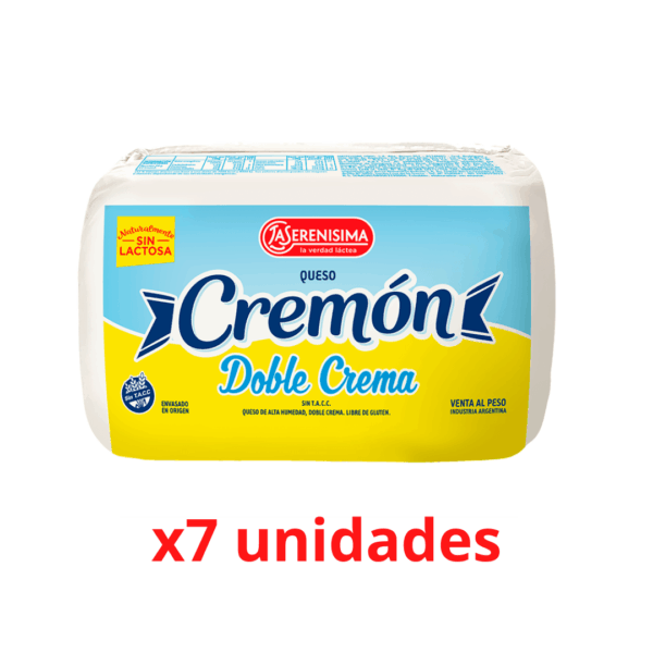 Queso CREMON DOBLE CREMA 7 Un X 500 G (3.5Kg aprox TOTAL)