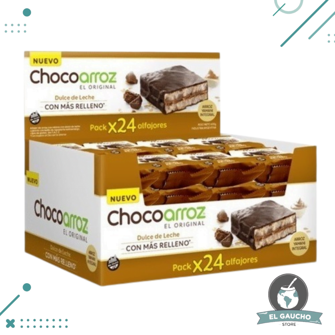 x3-Unidades-1.png Alfajor Chocoarroz, Dulce de Leche (22gr) (Pack de 30u) (600gr) - Imagen 1
