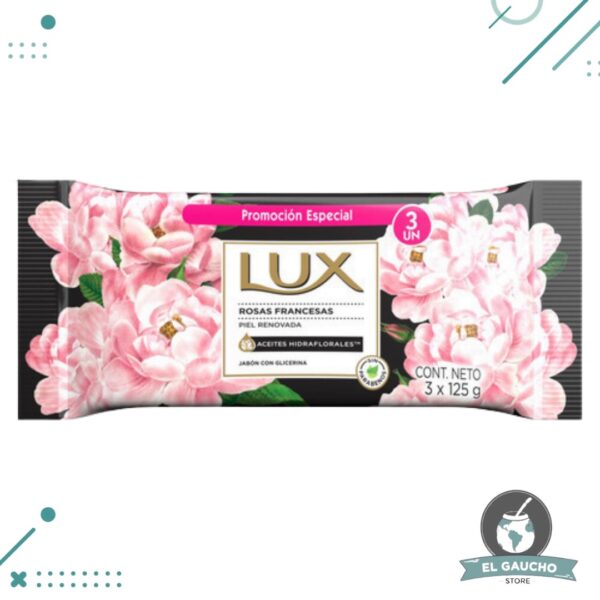 Jabon Lux Rosas Francesas x 3u (375g)