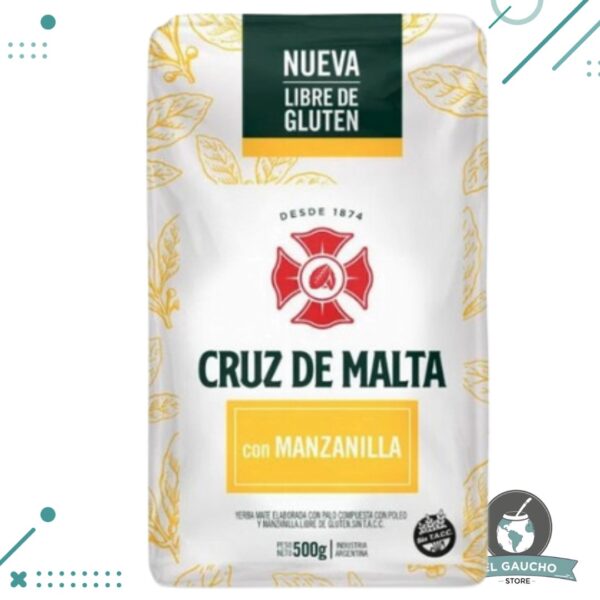 Yerba Mate Cruz de Malta MANZANILLA, (500gr)