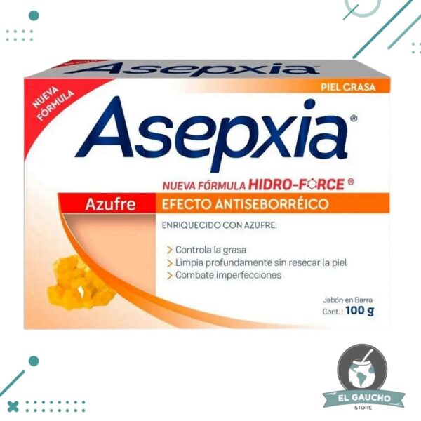 Jabón Asepxia Azufre efecto anti sebo(100g)